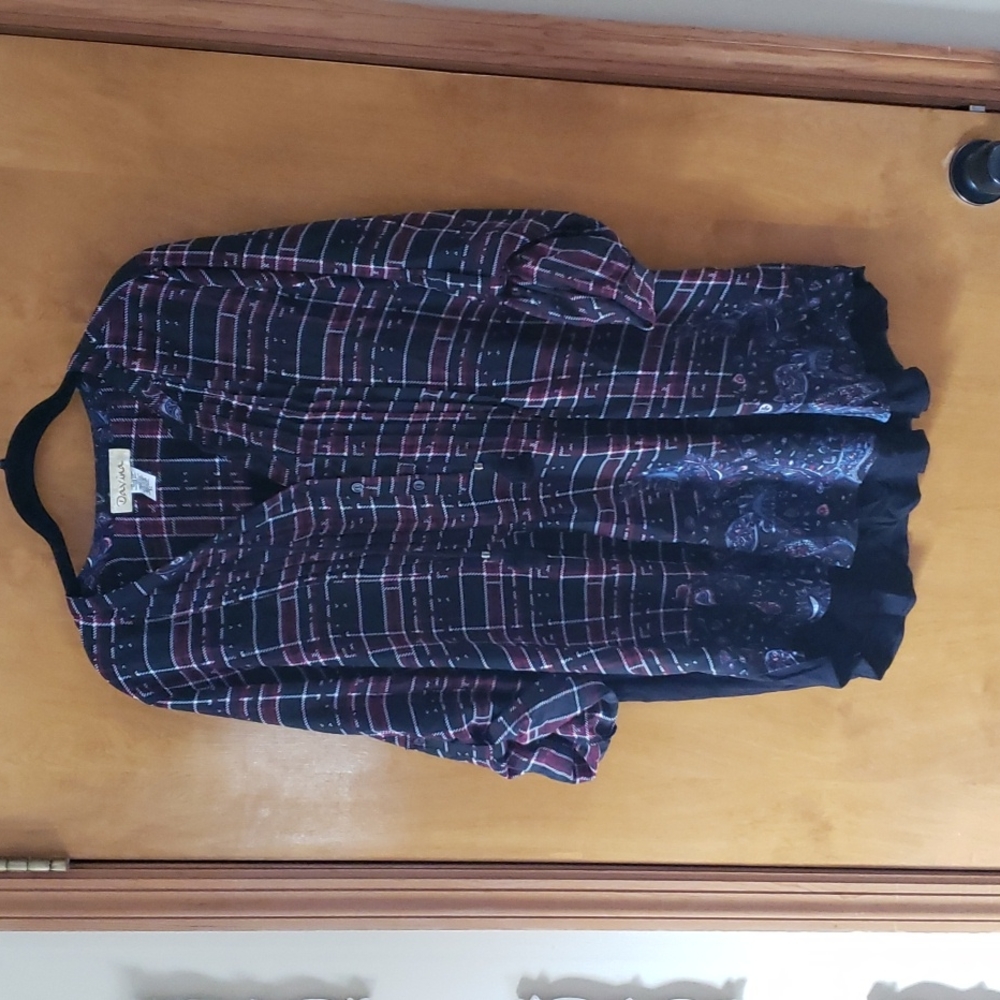 Paisley and Plaid Blouse